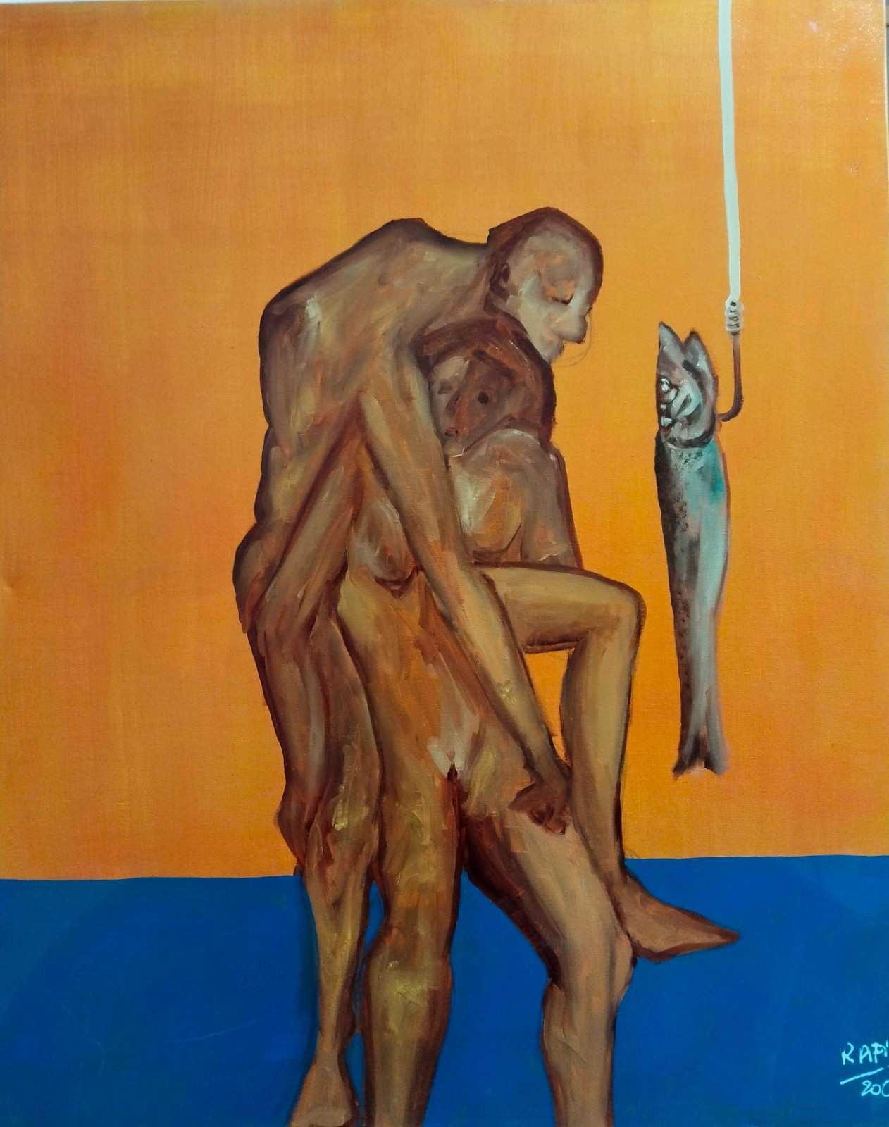 "Undo me"  triptyque (100/80cm+70/50cm *2, )